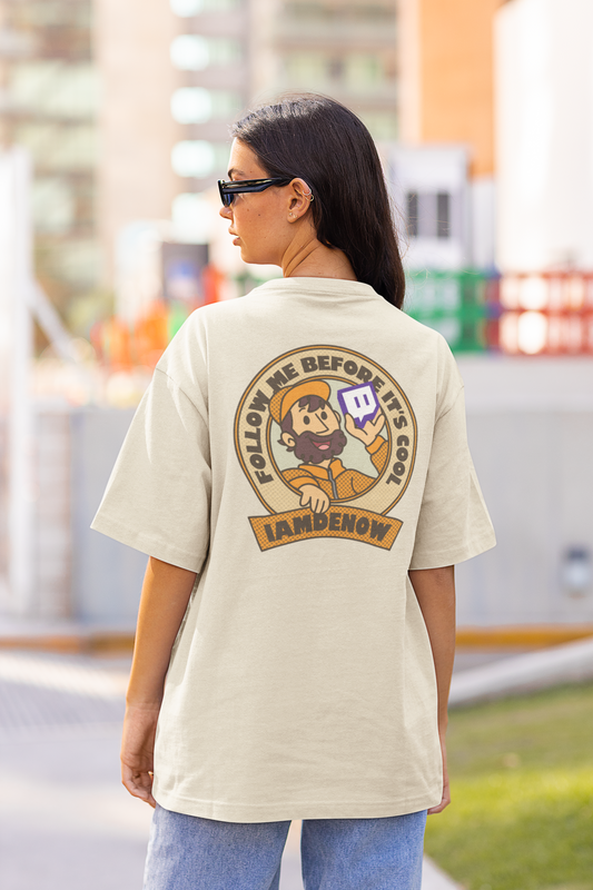 "FOLLOW ME BEFORE ITS COOL" HEAVY OVERSIZE TEE "SAND"