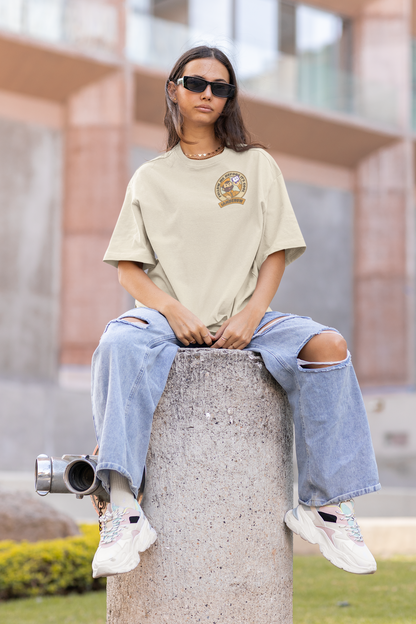 "FOLLOW ME BEFORE ITS COOL" HEAVY OVERSIZE TEE "SAND"